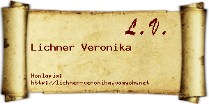 Lichner Veronika névjegykártya